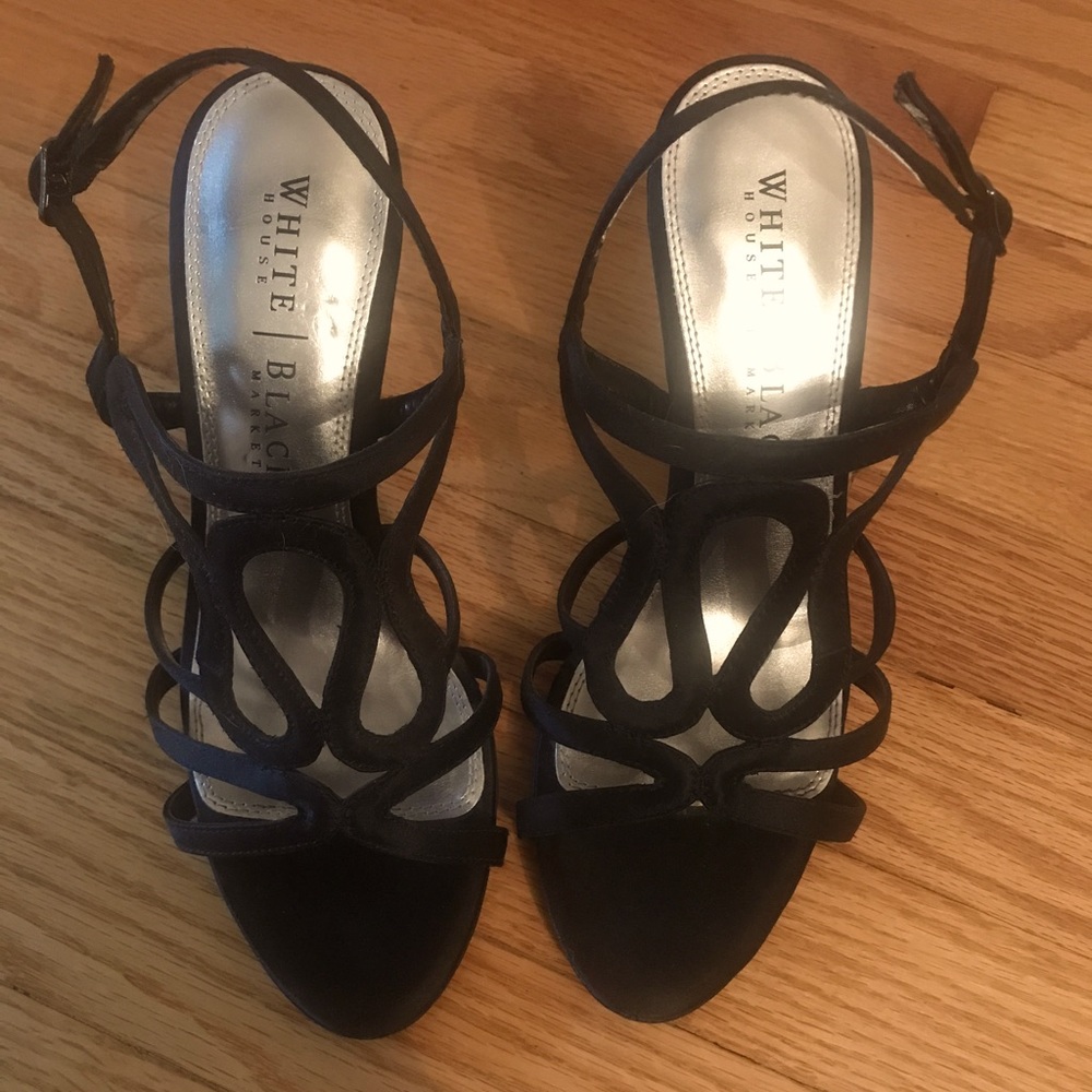 WHBM black heels size 7